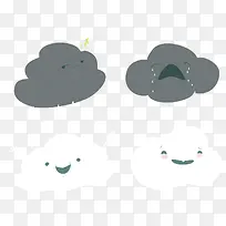 矢量乌云和白云装饰素材-空若网 矢量乌云和白云装饰素材-空若网