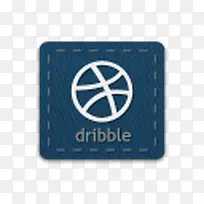 运球蓝色长方形社会按钮图标-空若网 运球蓝色长方形社会按钮图标-空若网