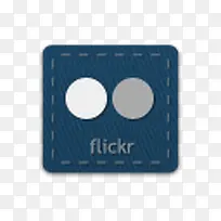 Flickr蓝色长方形社会按钮图标-空若网 Flickr蓝色长方形社会按钮图标-空若网