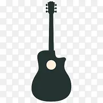 手绘黑色吉他-空若网 手绘黑色吉他-空若网