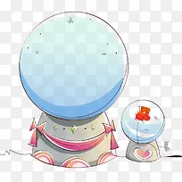 卡通插画水晶球-空若网 卡通插画水晶球-空若网