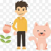 卡通小人和动物剪影-空若网 卡通小人和动物剪影-空若网