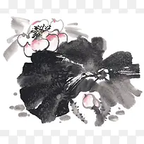 荷花水墨装饰设计图案精美-空若网 荷花水墨装饰设计图案精美-空若网