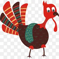 可爱火鸡插图矢量图-空若网 可爱火鸡插图矢量图-空若网