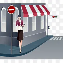 矢量街边素材-空若网 矢量街边素材-空若网