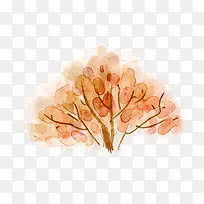 手绘水粉小树-空若网 手绘水粉小树-空若网