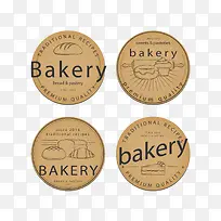 复古面包标签矢量图-空若网 复古面包标签矢量图-空若网