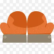 手绘卡通棕色手套-空若网 手绘卡通棕色手套-空若网