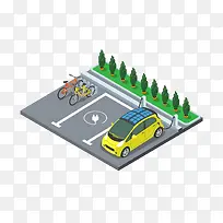 三维立体停车位矢量素材-空若网 三维立体停车位矢量素材-空若网