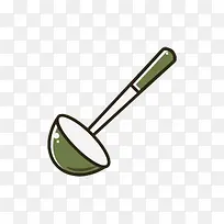 手绘长柄汤勺-空若网 手绘长柄汤勺-空若网