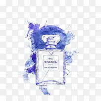 手绘香奈儿香水瓶-空若网 手绘香奈儿香水瓶-空若网