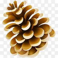 手绘棕色可爱松子-空若网 手绘棕色可爱松子-空若网