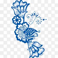 矢量青花瓷花纹-空若网 矢量青花瓷花纹-空若网