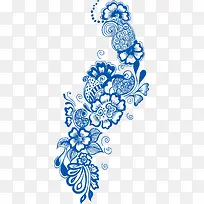 矢量青花瓷花纹-空若网 矢量青花瓷花纹-空若网