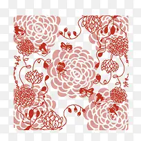 卡通手绘牡丹花底纹-空若网 卡通手绘牡丹花底纹-空若网