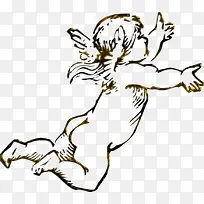 手绘飞翔天使-空若网 手绘飞翔天使-空若网