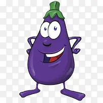紫色新鲜食物生鲜茄子卡通-空若网 紫色新鲜食物生鲜茄子卡通-空若网