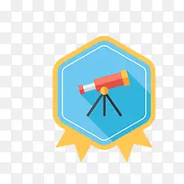 矢量质感扁平化望远镜标签-空若网 矢量质感扁平化望远镜标签-空若网
