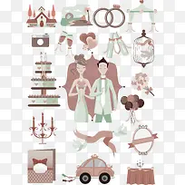 矢量婚礼元素-空若网 矢量婚礼元素-空若网