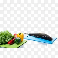 一条鱼和蔬菜-空若网 一条鱼和蔬菜-空若网