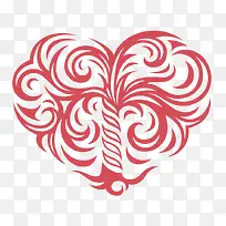 心形矢量花纹素材-空若网 心形矢量花纹素材-空若网