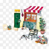 手绘咖啡屋-空若网 手绘咖啡屋-空若网