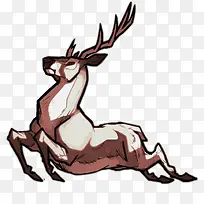 矢量跳跃的鹿-空若网 矢量跳跃的鹿-空若网