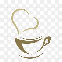 咖啡杯爱心烟雾矢量图标-空若网 咖啡杯爱心烟雾矢量图标-空若网