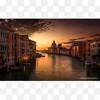 黄昏下的水彩威尼斯-空若网 黄昏下的水彩威尼斯-空若网