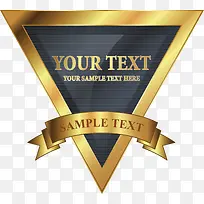 金色边框三角形标签-空若网 金色边框三角形标签-空若网