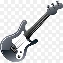 灰色吉它矢量素材-空若网 灰色吉它矢量素材-空若网