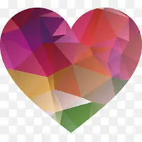 幻彩几何形爱心-空若网 幻彩几何形爱心-空若网