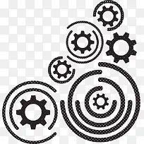 波点齿轮ppt封面背景-空若网 波点齿轮ppt封面背景-空若网