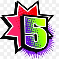 卡通POP数字5-空若网 卡通POP数字5-空若网