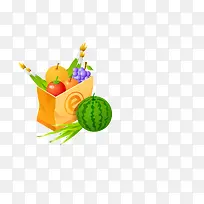 一袋子的水果蔬菜食材-空若网 一袋子的水果蔬菜食材-空若网
