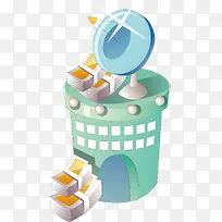 手绘卡通卫星素材-空若网 手绘卡通卫星素材-空若网