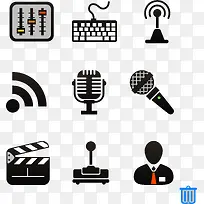 黑色科技工具图标合集免抠-空若网 黑色科技工具图标合集免抠-空若网