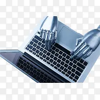 机械手和笔记本电脑-空若网 机械手和笔记本电脑-空若网