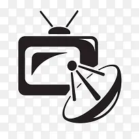 手绘扁平黑色雷达信号接收器-空若网 手绘扁平黑色雷达信号接收器-空若网