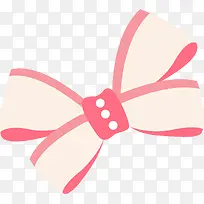 粉色扁平化圆弧蝴蝶结元素-空若网 粉色扁平化圆弧蝴蝶结元素-空若网