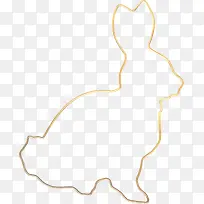 橙色线条兔子-空若网 橙色线条兔子-空若网