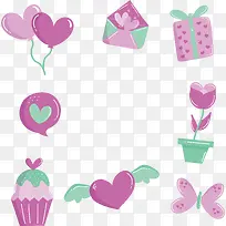 可爱浪漫情人节边框-空若网 可爱浪漫情人节边框-空若网