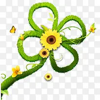 精美创意造型四叶草花卉-空若网 精美创意造型四叶草花卉-空若网