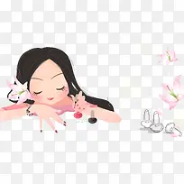 手绘美丽女孩素材-空若网 手绘美丽女孩素材-空若网