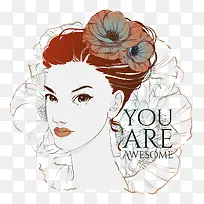 ����Ů��AI�廭ʸ���ز�-������