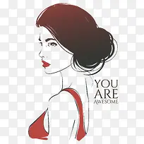 ŷ��Ů��ͷ��ai�廭�ز�ʸ��-������