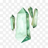 矢量绿色水彩水晶-空若网 矢量绿色水彩水晶-空若网