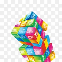 彩色魔方-空若网 彩色魔方-空若网