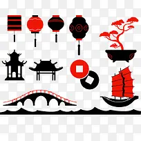 中国风装饰元素设计矢量素材-空若网 中国风装饰元素设计矢量素材-空若网