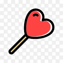 手绘爱心图案棒棒糖-空若网 手绘爱心图案棒棒糖-空若网